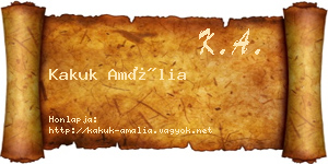 Kakuk Amália névjegykártya